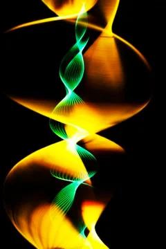 Rotating thread illuminated with a stroboscopic flash Foto stock