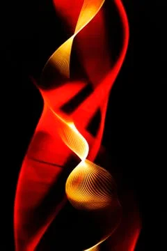 Rotating thread illuminated with a stroboscopic flash Foto stock