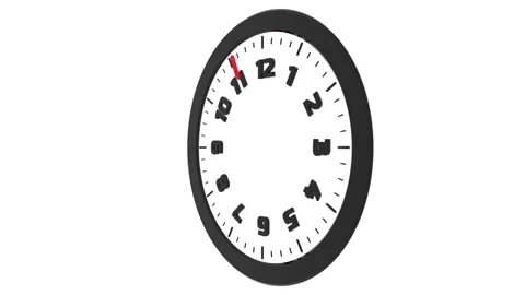 Rotating three-dimensional clock. Seamless loop. Stock Footage 144545315