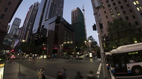 Rotating time-lapse Martin Place Sydney Vidéo 68628398