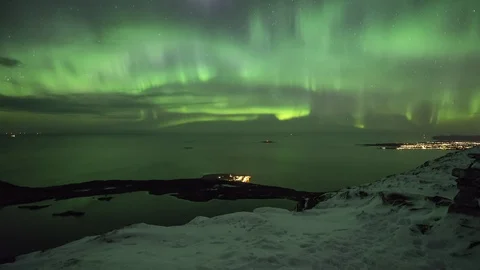 Rotating time lapse with Northern Lights Stock Footage 87801271