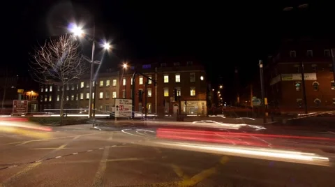 Rotating timelapse of traffic at a busy crossing in Bristol Stock Footage 47013809