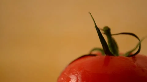 Rotating Tomato - Crane Down Stock Footage 22339893