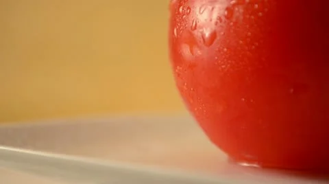 Rotating Tomato - Crane Up Stock Footage 22338203