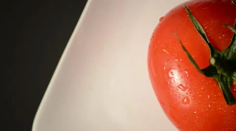 Rotating Tomato - Overhead Video stock 22237640