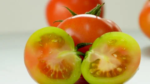 Rotating Tomato On White Background 스톡 동영상 235212552