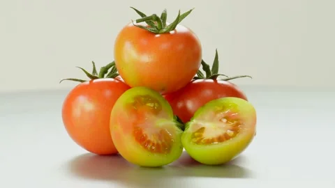 Rotating Tomato On White Background 스톡 동영상 235212581