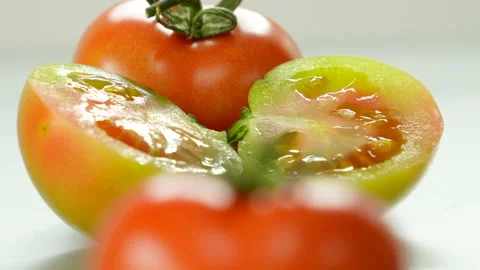 Rotating Tomato On White Background 스톡 동영상 235212584