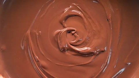 Rotating top view of hazelnut cream chocolate Stock Footage 141338049