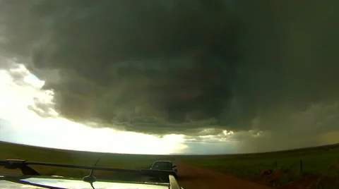 Rotating Tornadic Supercell Stock Footage 54760821