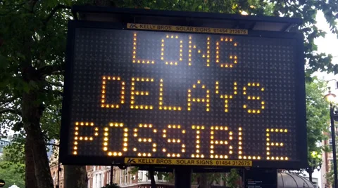 Rotating Traffic Warning Sign Vídeo Stock 32221366