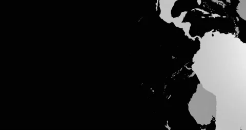 Rotating transparent Earth Globe Map Stock Footage 154064422