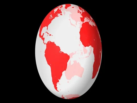 Rotating transparent globe centered on the Equator, looping, with alpha channel Stock Footage 78931936