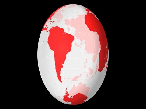 Rotating transparent globe, Southern hemisphere with longitude - latitude lines Stock Footage 78931435