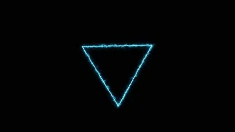 Rotating Triangle Blue Electric Effect Background 4K 60 FPS Stock Footage 142317470