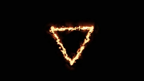 Rotating Triangle Fire Effect Background 4K 60 FPS Stock Footage 142317575