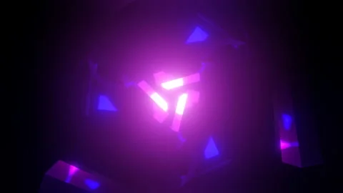 Rotating triangle Psychedelic multicolor patterns animation geometric background Stock Footage 204036936
