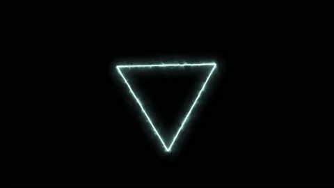 Rotating Triangle White Electric Effect Background 4K 60 FPS Stock Footage 142317492
