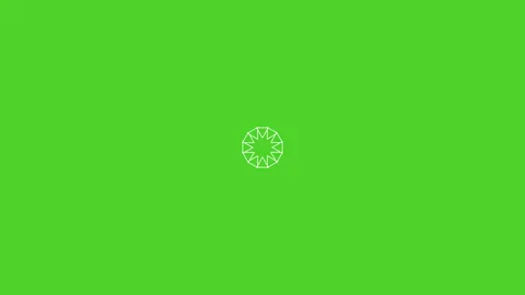Rotating triangles and clover shapes on Green screen Abstract geometric animatio Stock Footage 317211437