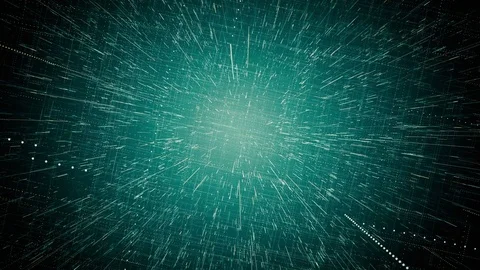 Rotating tunnel of dotted lines of particles cyan seamless loop Stock Footage 70512492
