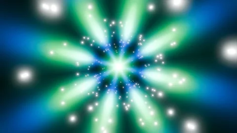 Rotating Tunnel with Flying Objects VJ Loop 4K - Futuristic Music Background Stock Footage 298907747