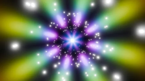 Rotating Tunnel with Flying Objects VJ Loop 4K - Futuristic Music Background Stock Footage 298907764