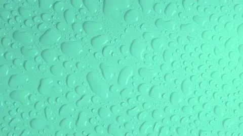 Rotating turquoise or green pastel background with water drops or transparent Stock Footage 204969480
