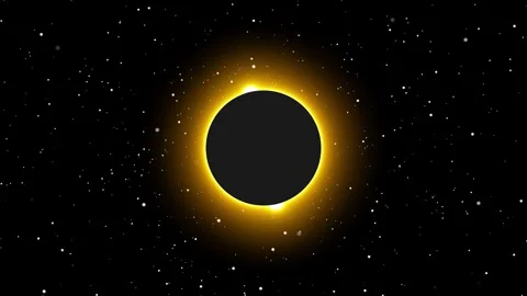 Rotating twin flared light rays with star animation isolated on black background Vídeo Stock 329602102