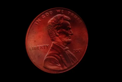 Rotating us cent looping  Stock Footage 326576