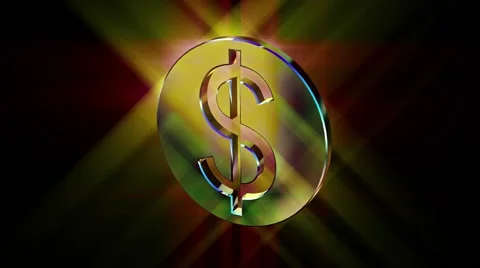 Rotating US dollar currency symbol Stock Footage 48672425