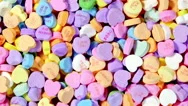 Rotating Valentine Candy Hearts Stock Footage