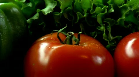 Rotating Vegetables 446 Stock Footage