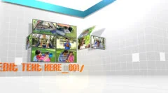 Rotating Video Wall Stock After Effects