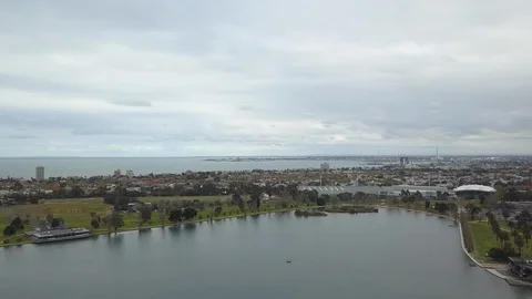 Rotating view of Melbourne Stock Footage 99137671