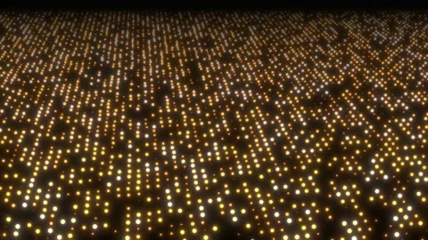 Rotating View Over Flashing Dancefloor Bright Disco Panel Vídeo Stock 168348723