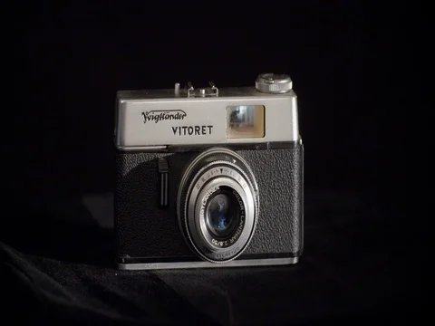 Rotating vintage camera Voigtländer Vitoret Stock Footage 69439290