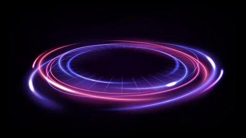 Rotating Violet Rays with Sparks Background, Widescreen Vector Illustration 스톡 일러스트