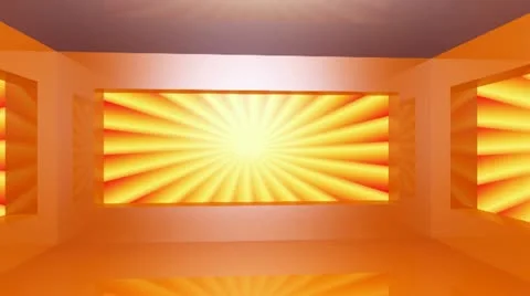 Rotating virtual TV studio Stock Footage 10824061