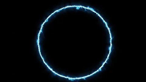 Rotating Vortex Plasma Electric Neon Laser Circle Cyber Modern Stock Footage 246268428