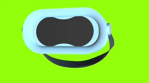 Rotating VR helmet on a green screen. Stock Footage 270375871