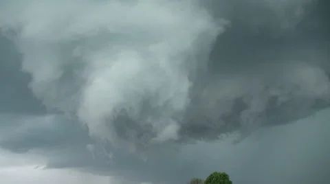 Rotating Wall Cloud Stock Footage 54754410