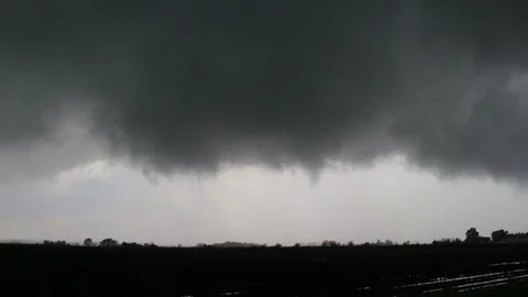 Rotating Wall Cloud Storm Time Lapse Stock Footage 241181063