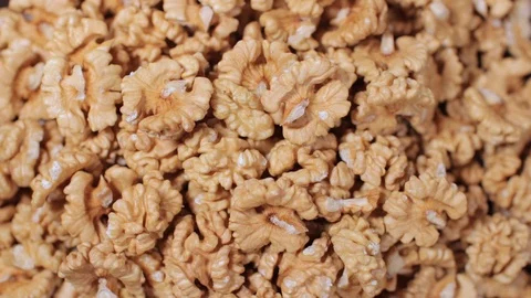 Rotating Walnut kernels Stock Footage 123180572