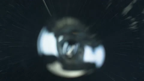Rotating water on black background Video stock 134733167