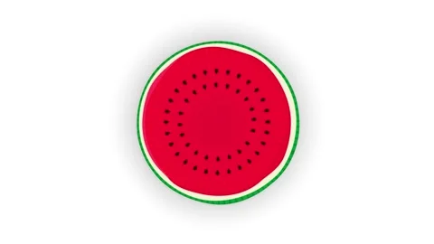 Rotating watermelon icon Stock Footage 152656295