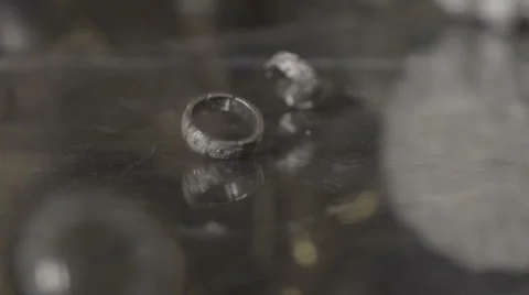 Rotating wedding rings Stock Footage 59214061