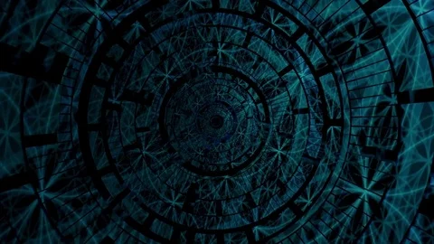 Rotating wheel with dark blue lights pattern Video stock 69710253