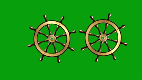 Rotating wheels motion graphics with green screen background Stock Footage 144554392