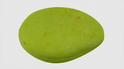 Rotating White Apple Mango on Transparent Background (Looping) Stock Footage 146816457