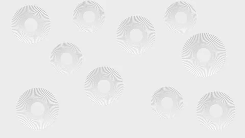 Rotating white circles of petals on white background. Modern animated motion Stock Footage 303868243